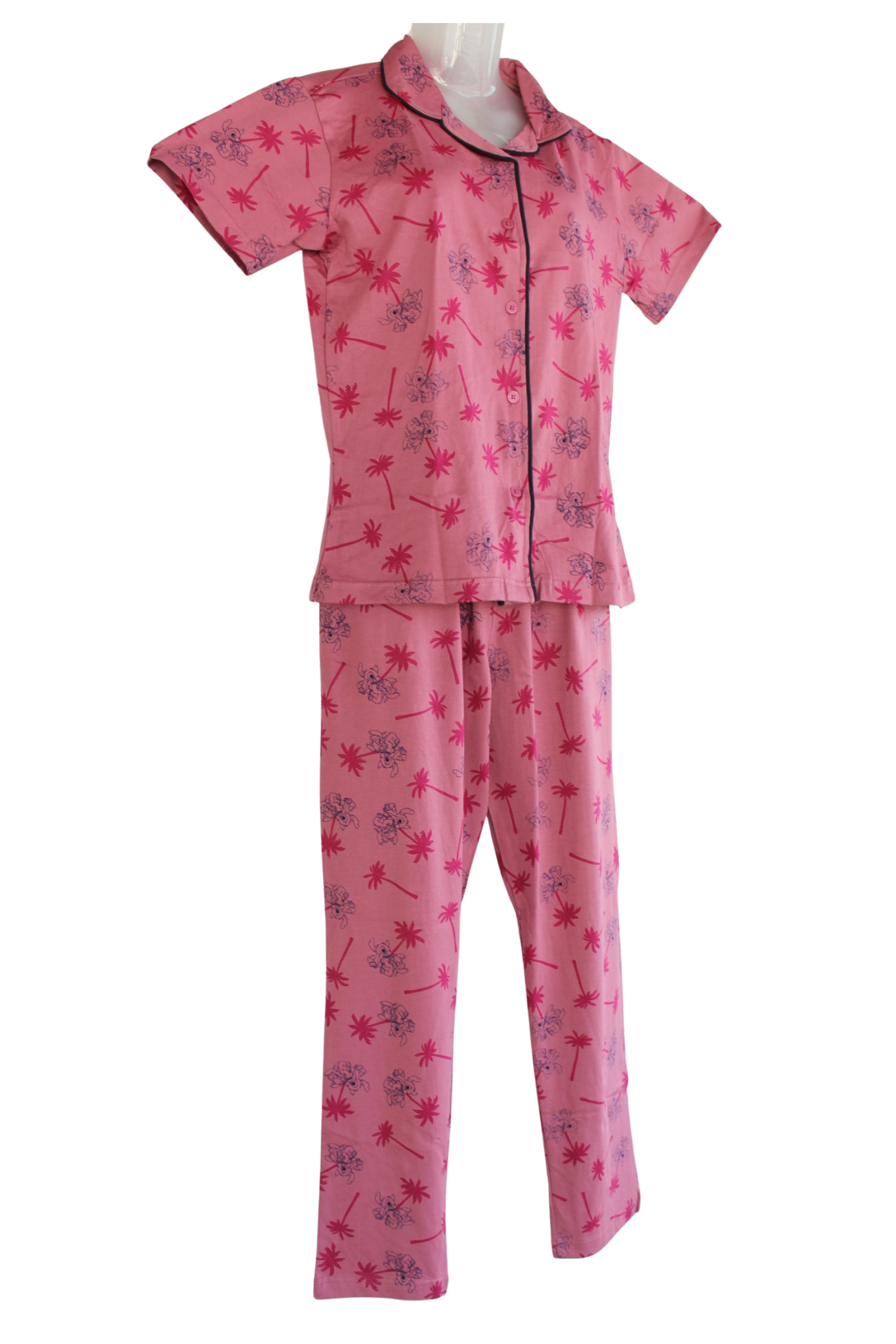 PRINCESS COLLAR PYJAMA SET WITH POCKET ( Pack of 6 )