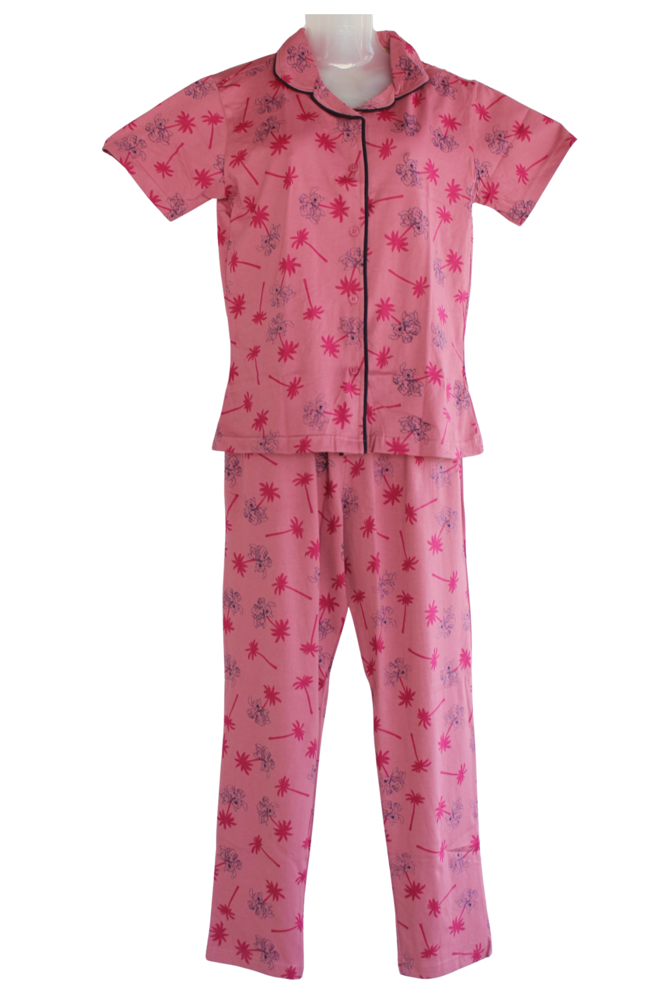 PRINCESS COLLAR PYJAMA SET WITH POCKET ( Pack of 6 )