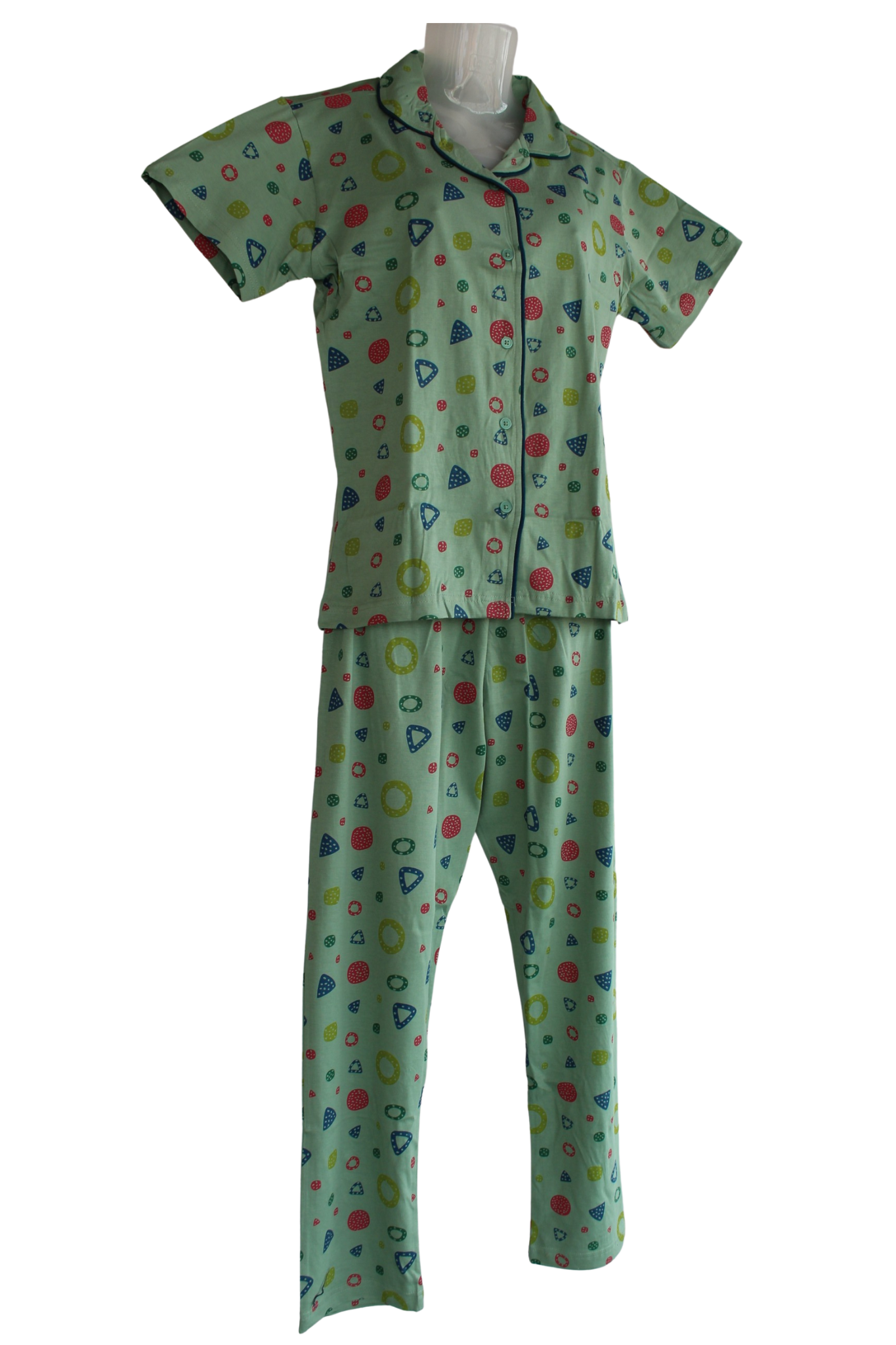 PRINCESS COLLAR PYJAMA SET WITH POCKET ( Pack of 6 )