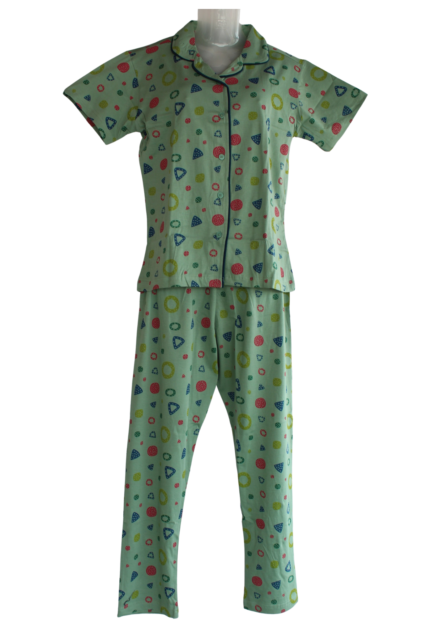 PRINCESS COLLAR PYJAMA SET WITH POCKET ( Pack of 6 )