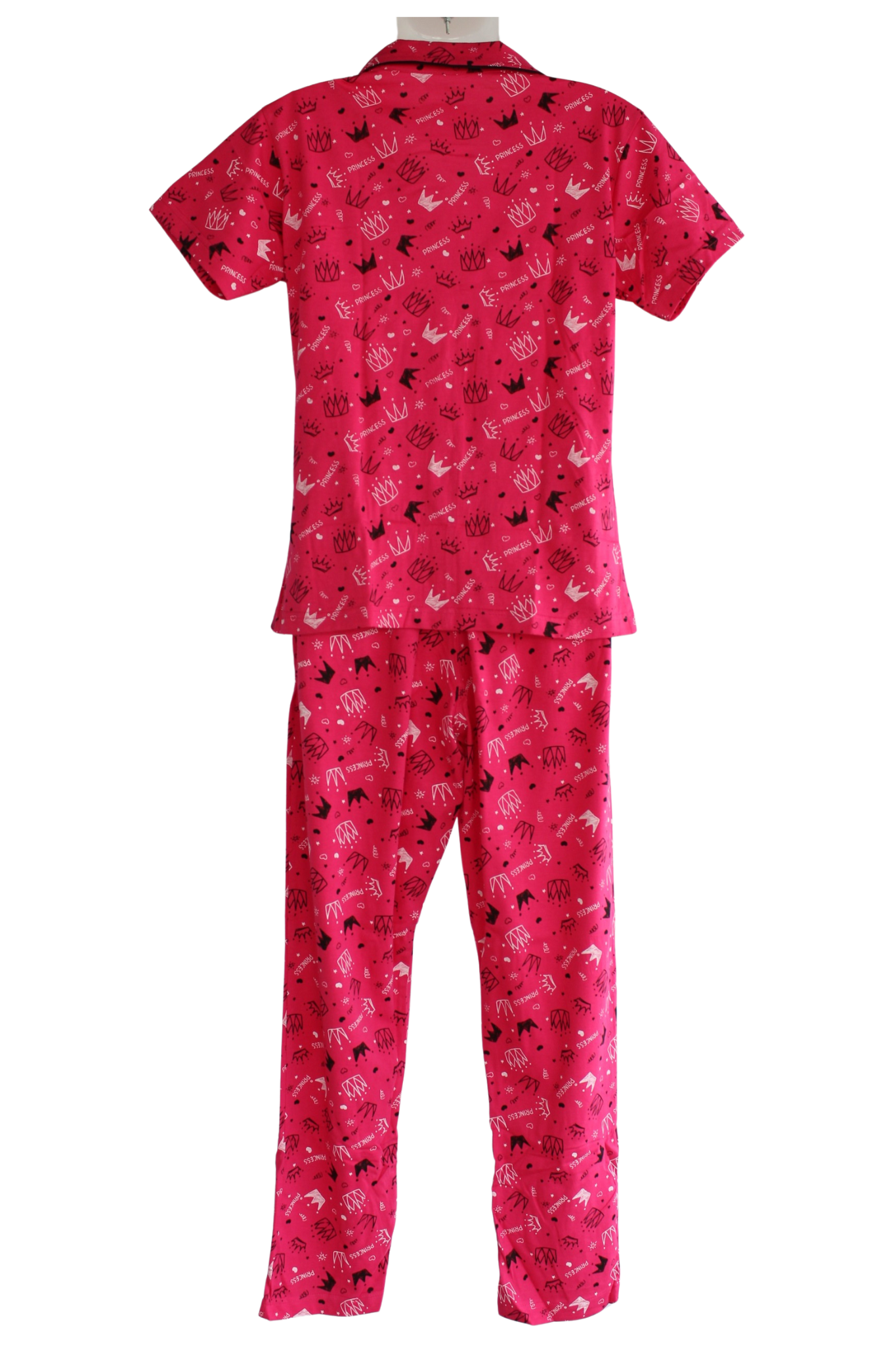 PRINCESS COLLAR PYJAMA SET WITH POCKET ( Pack of 6 )