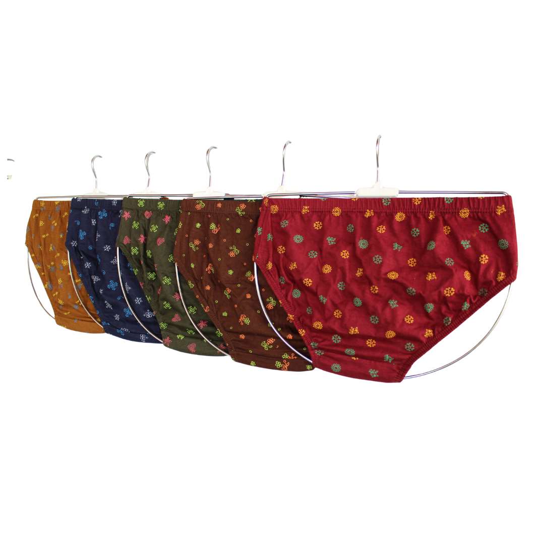 SLG LADIES PANTIES PRINT ( Pack of 10 ) ( 5 Colors x 2 )