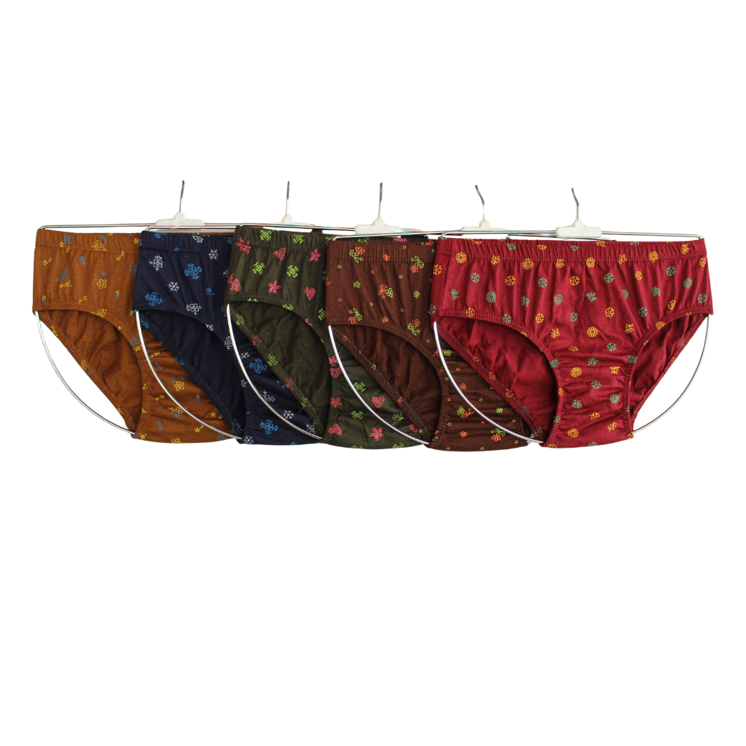 SLG LADIES PANTIES PRINT ( Pack of 10 ) ( 5 Colors x 2 )