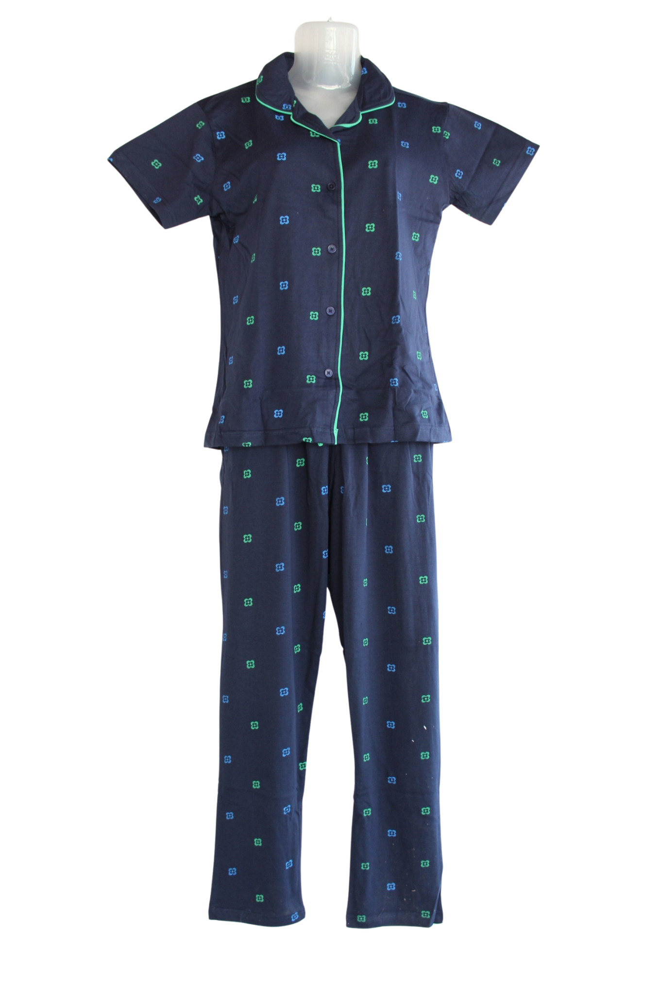 PRINCESS COLLAR PYJAMA SET WITH POCKET ( Pack of 6 )