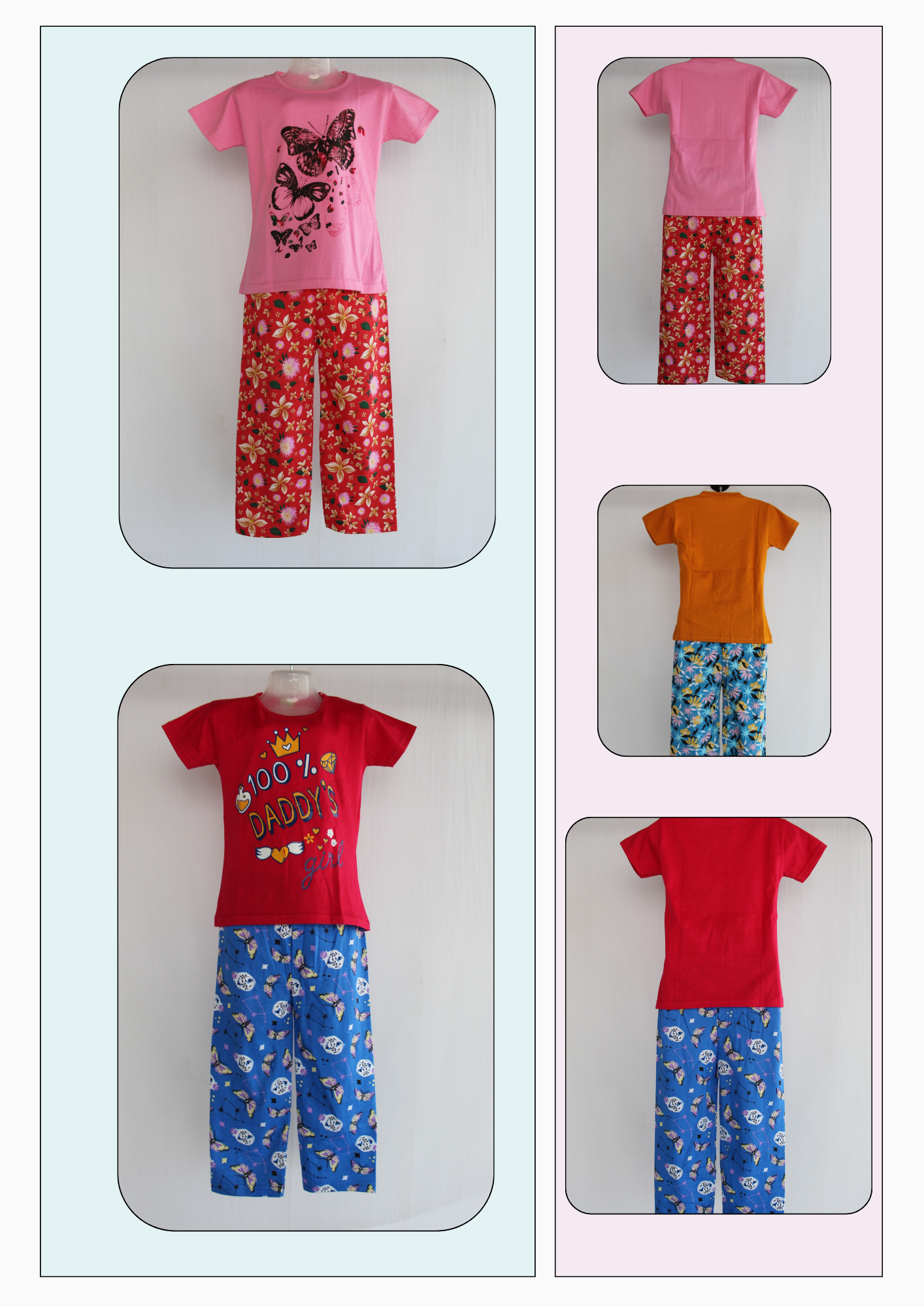 Princess Ladies Night Wear Set with Pocket β T-Shirt & Pant (Pack of 6)