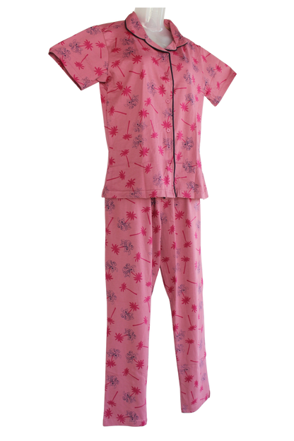 PRINCESS COLLAR PYJAMA SET WITH POCKET  ( Pack of 6 )
