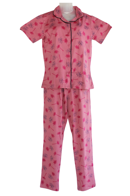 PRINCESS COLLAR PYJAMA SET WITH POCKET  ( Pack of 6 )
