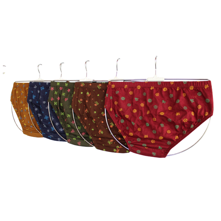 SLG LADIES PANTIES PRINT  ( Pack of 10 ) ( 5 Colors x 2 )