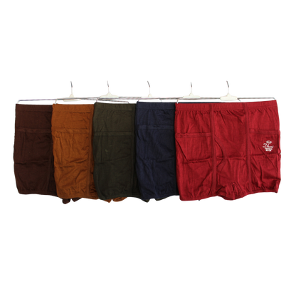 DHONI TRUNKS WITH POCKET( Pack of 10 ) ( 5 Colors x 2 )