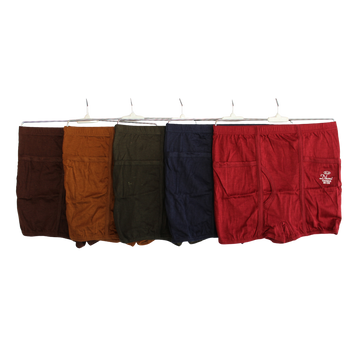DHONI TRUNKS WITH POCKET( Pack of 10 ) ( 5 Colors x 2 )