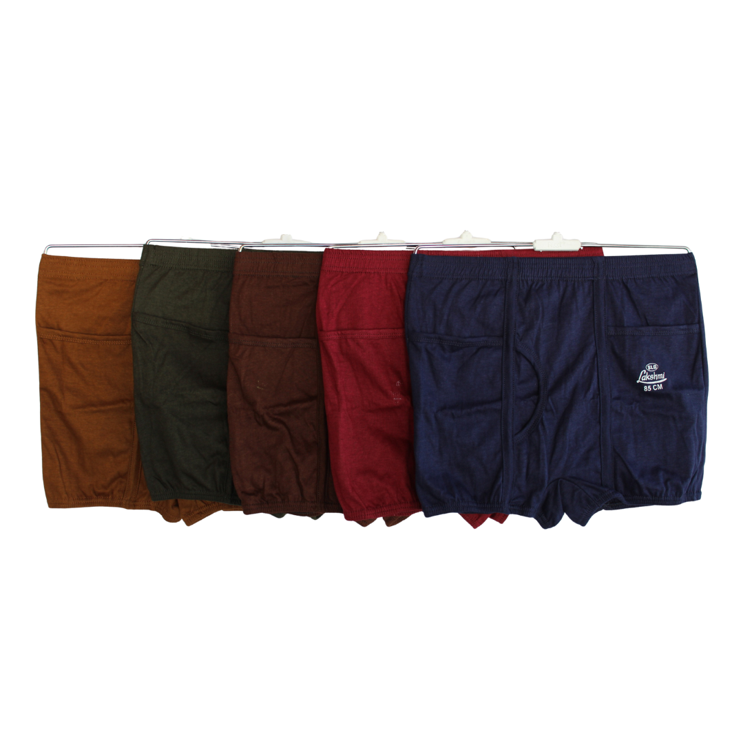 LAKSHMI POCKET TRUNKS ( Pack of 10 ) ( 5 Colors x 2 )