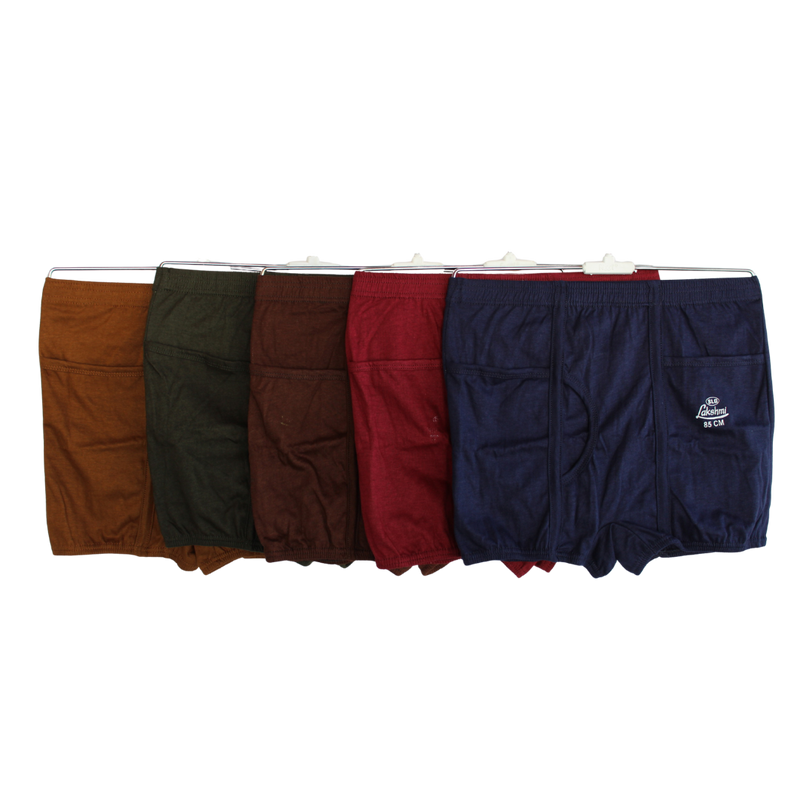 LAKSHMI POCKET TRUNKS ( Pack of 10 ) ( 5 Colors x 2 )