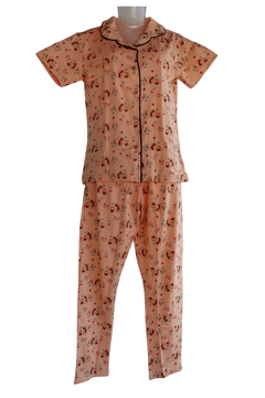 PRINCESS COLLAR PYJAMA SET WITH POCKET  ( Pack of 6 )