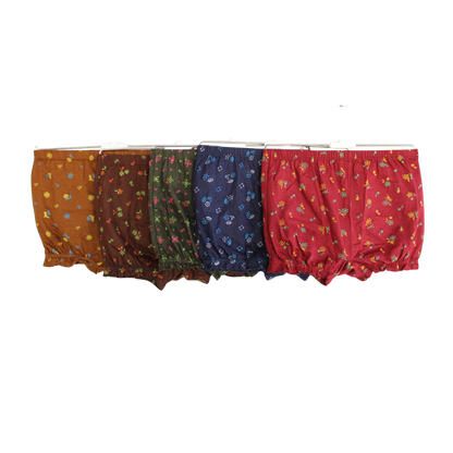 BABY GOLD BLOOMER PRINT ( Pack of 10 ) ( 5 Colors x 2)