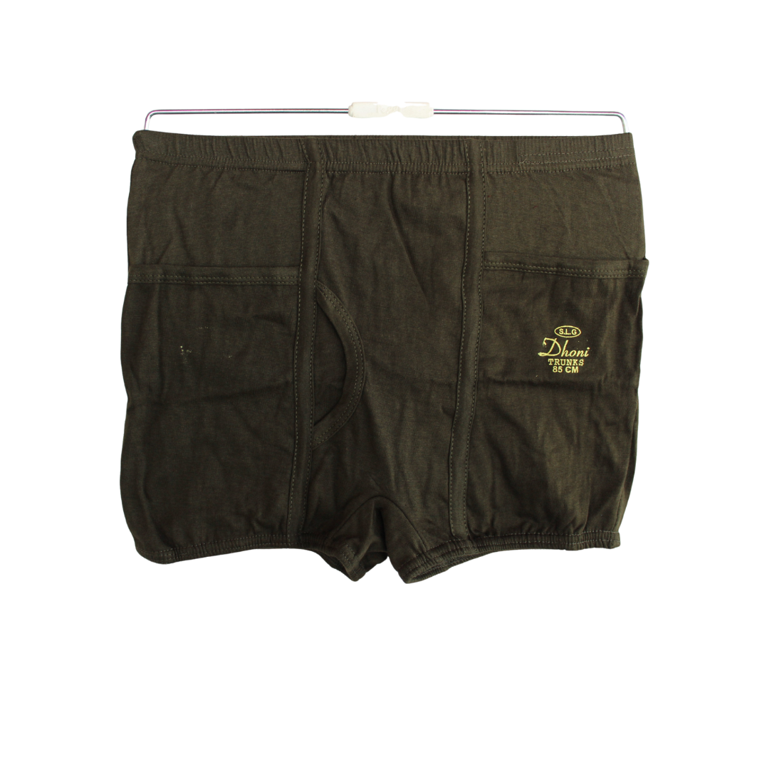 DHONI TRUNKS WITH POCKET( Pack of 10 ) ( 5 Colors x 2 )