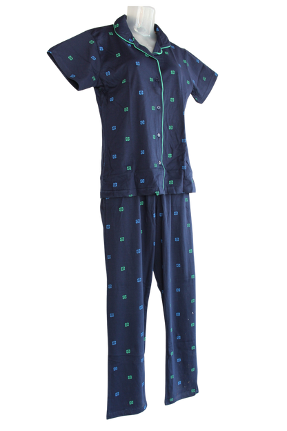 PRINCESS COLLAR PYJAMA SET WITH POCKET  ( Pack of 6 )