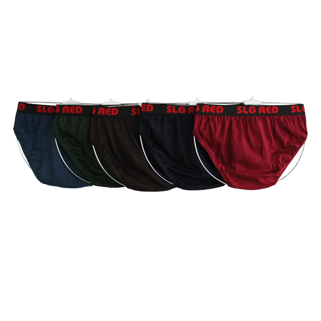 SLG RED BRIEF  ( Pack of 10 ) ( 5 Colors x 2 )