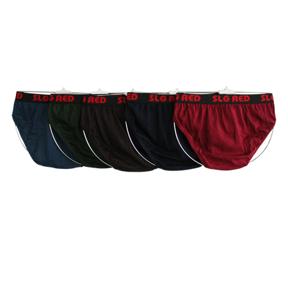 SLG RED BRIEF  ( Pack of 10 ) ( 5 Colors x 2 )
