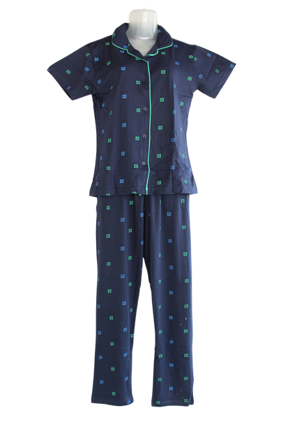 PRINCESS COLLAR PYJAMA SET WITH POCKET  ( Pack of 6 )