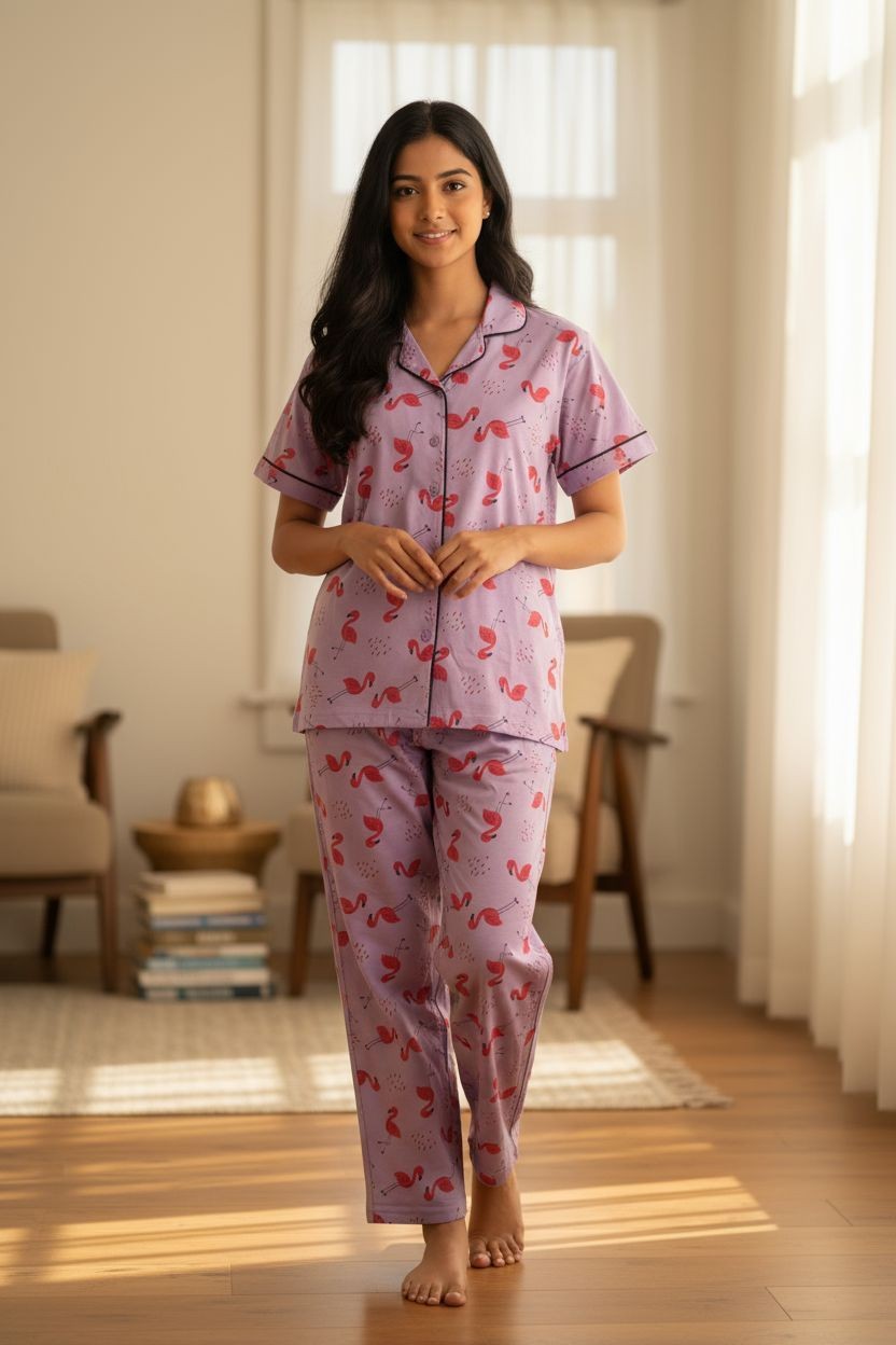 PRINCESS COLLAR PYJAMA SET WITH POCKET