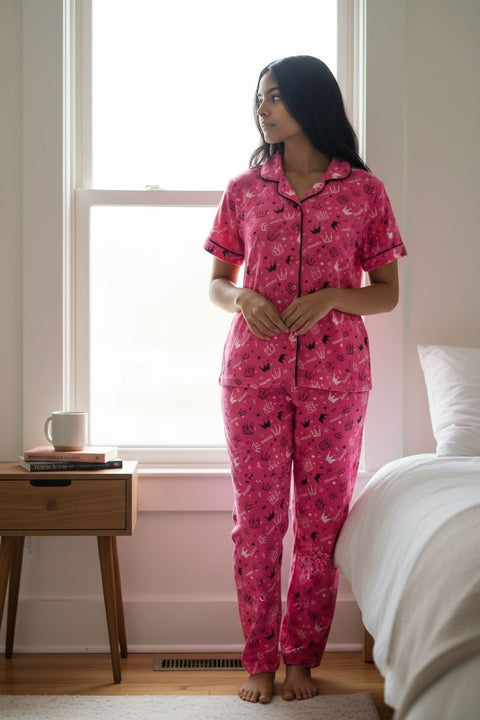 PRINCESS COLLAR PYJAMA SET WITH POCKET