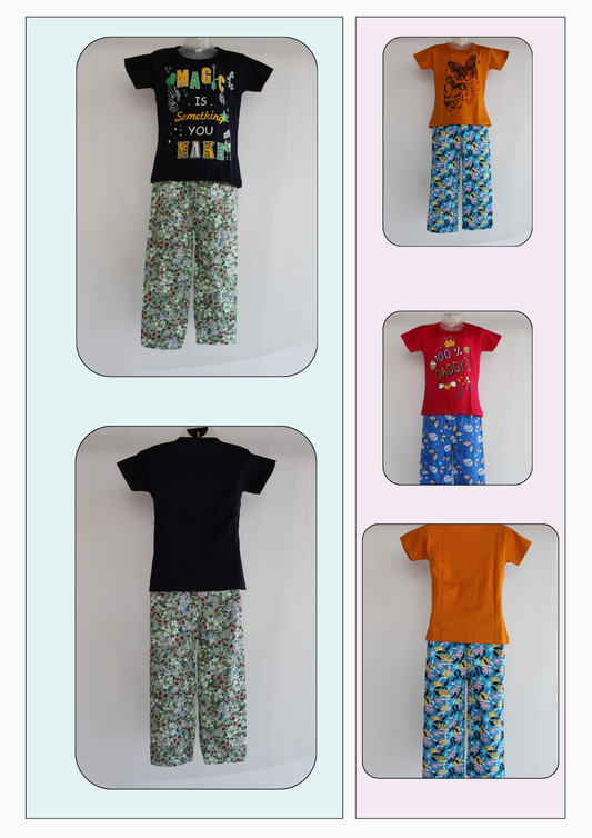 Princess Ladies Night Wear Set with Pocket – T-Shirt & Pant (Pack of 6)