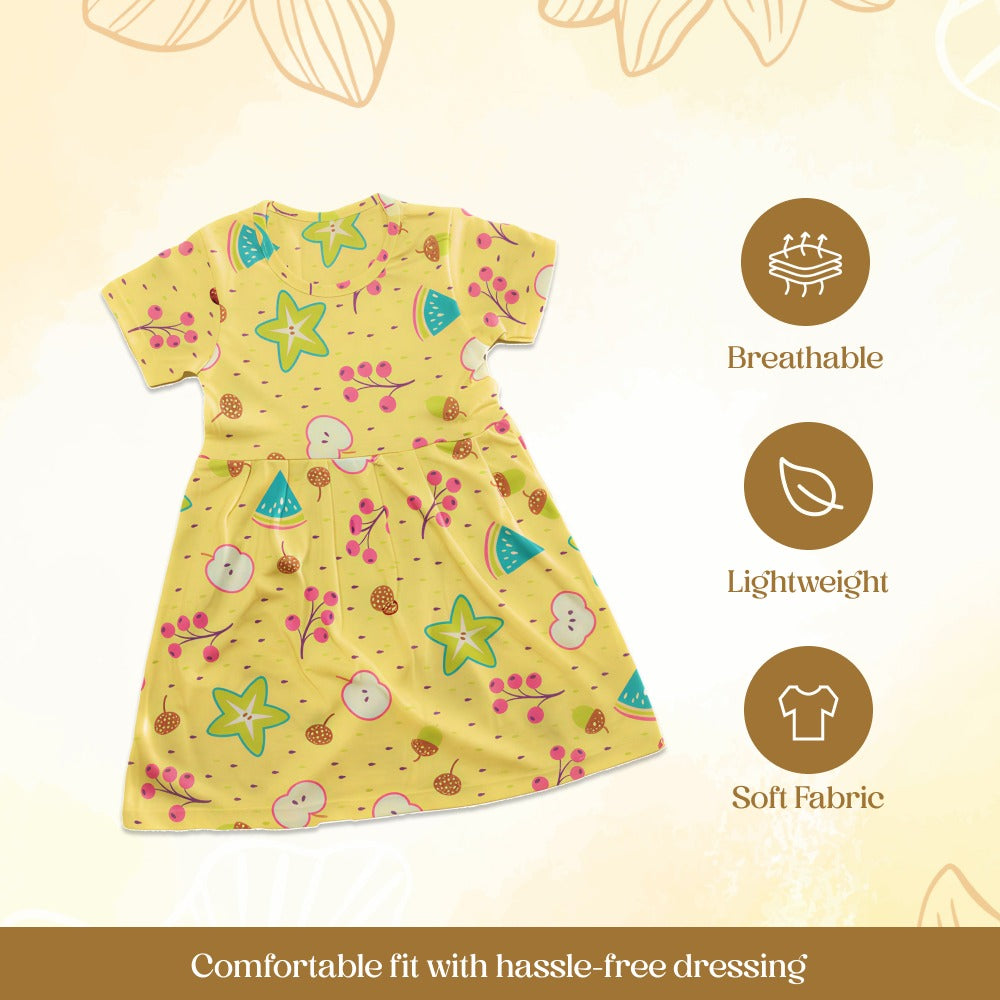 Girls Cotton Frock – Soft & Breathable Kids Dress [pack of 3 pcs]