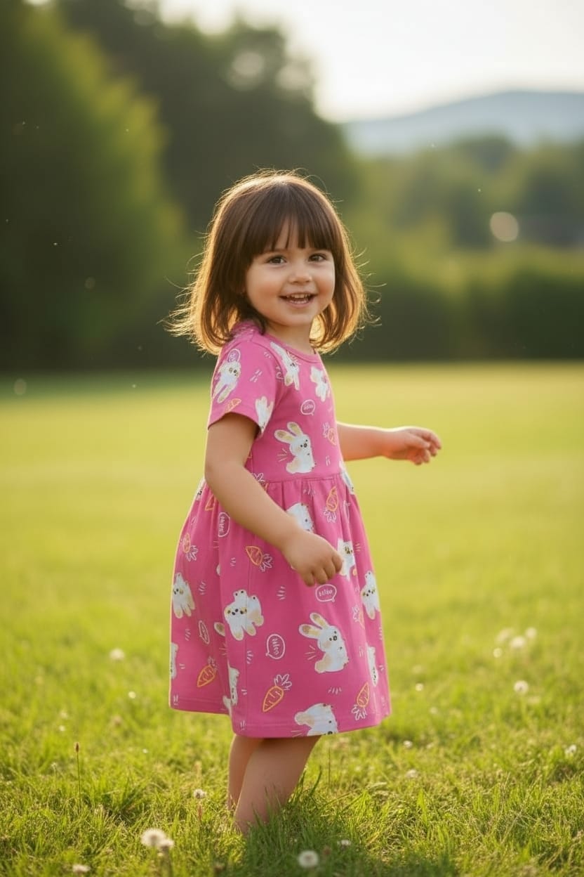 Baby Girls Frock Dress – Printed Summer Wear for Kids [pack of 3 pcs]