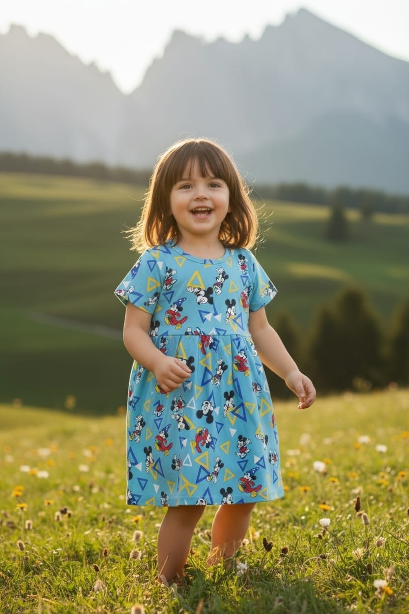 Baby Girls Frock Dress – Printed Summer Wear for Kids [pack of 3 pcs]